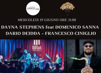 Dayna Stephens feat Domenico Sanna Dario Deidda Francesco Ciniglio il 19 giugno al Civico 103 di Aversa (CE)